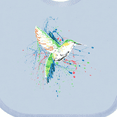 thumbnail image 4 of Inktastic Hummingbird Paint Splatter Boys or Girls Baby Bib, 4 of 4