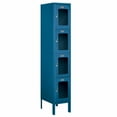 thumbnail image 3 of Salsbury Industries S-64155BL-U 12" Four Tier, 1 Wide x 5 Feet High x 15 Inches Deep, Unassembled See-Through Metal Locker, Blue, 3 of 4