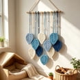 thumbnail image 7 of Leodye 1PCS Leaf Macrame Wall Hanging Tapestry, Hand Woven Wall Art Decor for Bedroom and Living Room Interior -15.7*26.7IN, 7 of 7