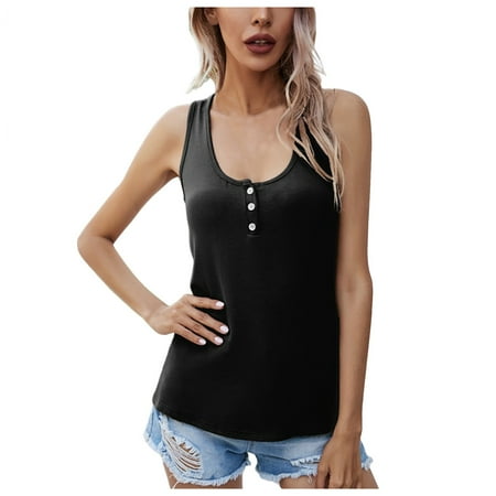 

Dtydtpe Outer Knitted Vest Wear Half-open Casual Color Solid Women s Placket Women s Blouse Basics Womens Pajamas Set