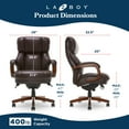 thumbnail image 2 of La-Z-Boy Fairmont Big & Tall Executive Office Chair Bonded Leather Brown, 2 of 14