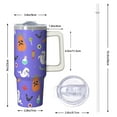 thumbnail image 2 of Halloween Tumbler, Gothic Skull Cup 30oz with Handle and Straw, Spooky Gift Travel Coffee Insulated Mug, 2 of 5