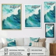 thumbnail image 4 of Designart "Expressive Teal Waves Of The Ocean I" Coastal Waves Wall Decor, 4 of 7