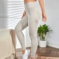 thumbnail image 2 of Kvture Butt Lifting Leggings for Women Stretchy High Waisted Yoga Legging Sexy Tummy Control Seamless Workout Legging Gym Pants Outdoor Tights Khaki L, 2 of 6