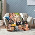 thumbnail image 5 of Blanket Nicolas Cage Soft and Comfortable Warm Fleece Throw Blankets Yoga Blankets Beach Blanket Picnic Blankets Gift for Dorm room office decor Sofa Bed Camping Travel All Season, 5 of 6