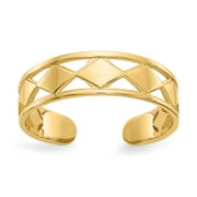 Primal Gold 14 Karat Yellow Gold Diamond Shapes Toe Ring