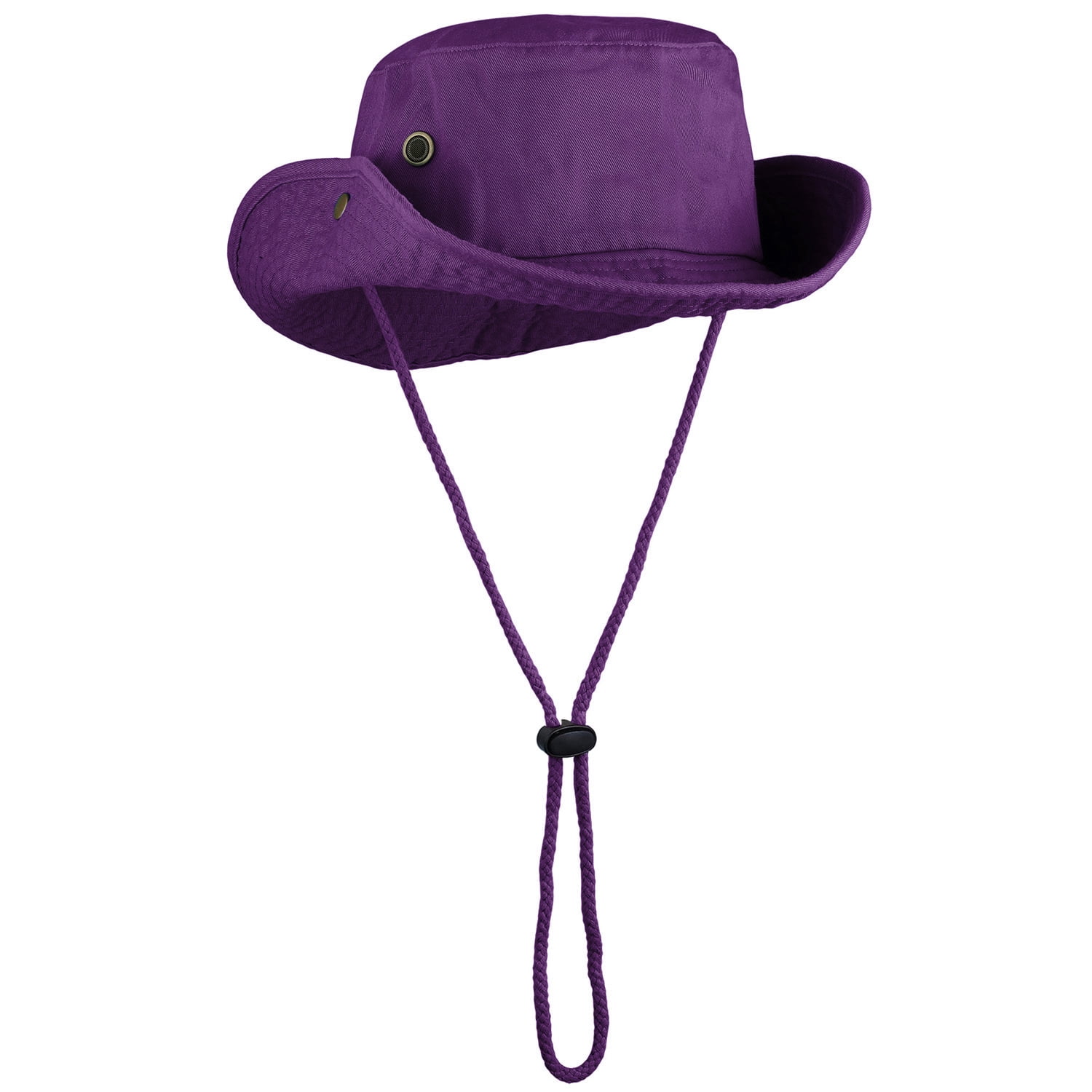 Wide Brim Hiking Fishing Safari Boonie Bucket Hats 100% Cotton UV Sun  Protection For Men Women Outdoor Activities S/M Dark Brown 