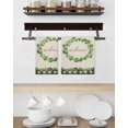 thumbnail image 3 of Spring Eucalyptus Leaves Kitchen Dish Towels for Drying Dishes Set of 4, Farmhouse Botanical Burlap Paid Waffle Weave Microfiber Hand Tea Bathroom Towels Quick Dry & Absorbent Towel 15.7x23.6, 3 of 7