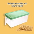 thumbnail image 6 of Taicans Large Clear Plastic Refrigerator Storage Box,11.6x4.9x5.9 Inch Vegetable Fruit Sorting Container with Lid,Stackable Fridge Drawer Organizer for Kitchen Pantry,Fresh Box with Handle, 6 of 7