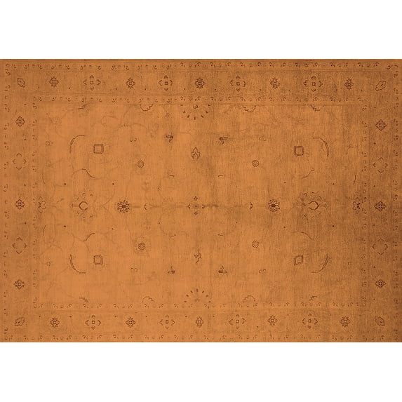 Ahgly Company Indoor Rectangle Oriental Orange Industrial Area Rugs, 3' x 5'