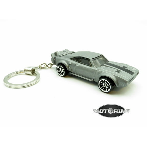 Keychain Dodge Ice Charger Grey Gray Car Fast Furious Rare Novelty 1:64 Diecast