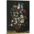 thumbnail image 1 of ARTCANVAS Flowers In a Ceramic Vase Canvas Art Print by Jan Brueghel The Elder - Size: 18" x 12" (1.50" Deep), 1 of 9