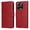 Red, variant on Wallet Phone Case for Honor X5C Plus with Card Holder and Stand Function Blue