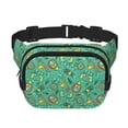 thumbnail image 1 of Fotbe Funny Animals in Jungle Cangurera Cuadrada con Estampado de Doble Capa, Bolsa de Cintura Ajustable Mini para Hombres y Mujeres, 1 of 9