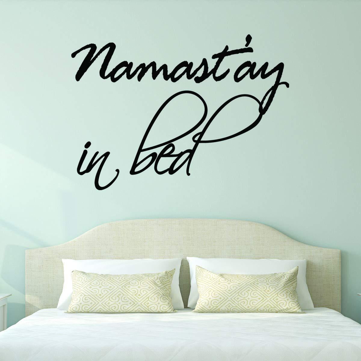 vwaq namastay in bed bedroom wall quotes decal walmart com