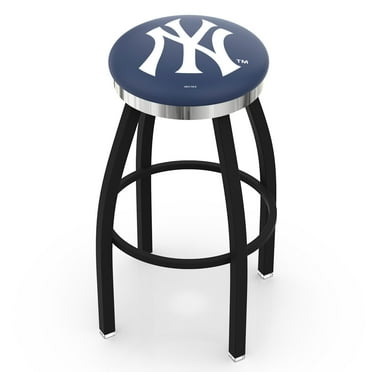 New York Yankees 25" Swivel Counter Stool with Chrome Accent