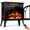 Black, variant on Auseo Electric Fireplace Heater 25’’ with 3D Realistic Flame Effect, Freestanding Fireplace with Remote Control, Timer, Different Flame Color,2 Heating Modes 500W/1500W, Room, Black