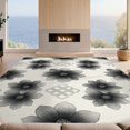 thumbnail image 2 of Design&I 5'x7' Washable Area Rug Snag-Free, Skid-Resistant Black Gray Farmhouse Abstract Floral Modern Watercolor Style with Interlocking Accents for Dining Room, Under Table, Home Office, 2 of 7