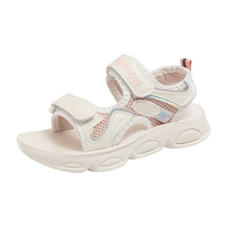 

Toddler Sandals for Girls Summer Thick Soled Outdoor Beach Casual Non Lightweight Vacation Travel Comfortable Fashion Princess Toddler Girl Shoes Size 36 Pink 11.5 Years - 12 Years