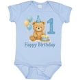 thumbnail image 3 of Inktastic 1st Birthday Bear with Cake and Balloons Boys or Girls Baby Bodysuit, 3 of 5