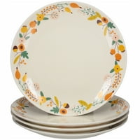 Mainstays 4-Piece Harvest Floral Dinner Set