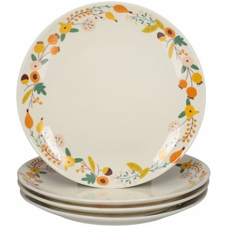 Mainstays 4-Piece Harvest Floral Dinner Set Image 1 of 2