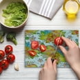 thumbnail image 3 of Floral Cutting Board, Macro Flower Petals Florets Blurry Watercolor Brushstroke Effects Beauty Art Print, Decorative Tempered Glass Cutting and Serving Board, Small Size, Multicolor, by Ambesonne, 3 of 4