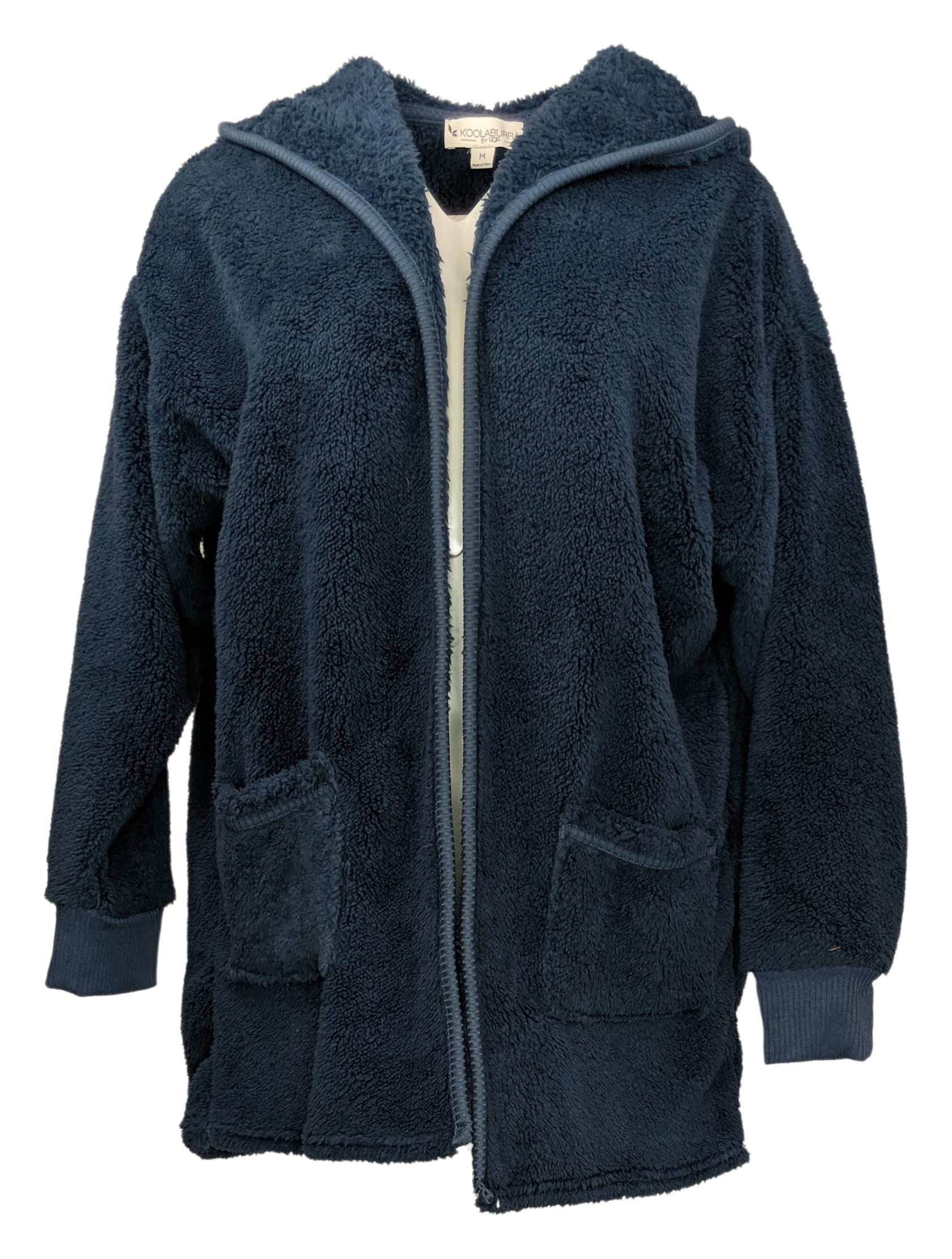 koolaburra by ugg cozy shaggy plush cardigan with rib detail