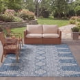 thumbnail image 3 of SAFAVIEH Courtyard Fowler Geometric Indoor/Outdoor Area Rug, Navy/Grey, 8' x 11', 3 of 10