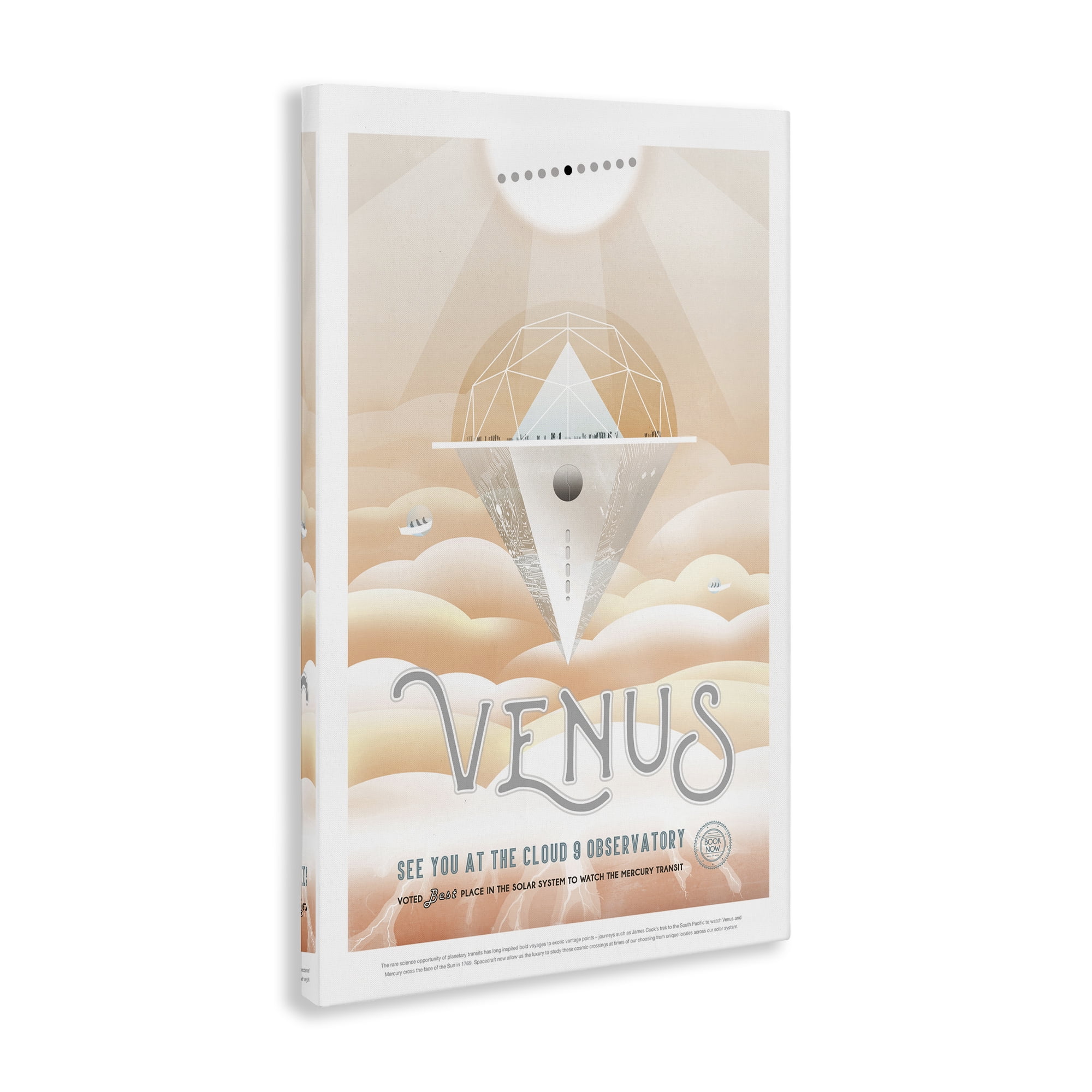 Stupell Industries Venus Space Exploration Typography Painting Gallery Wrapped Canvas Art Print Wall Art, 20 x 30