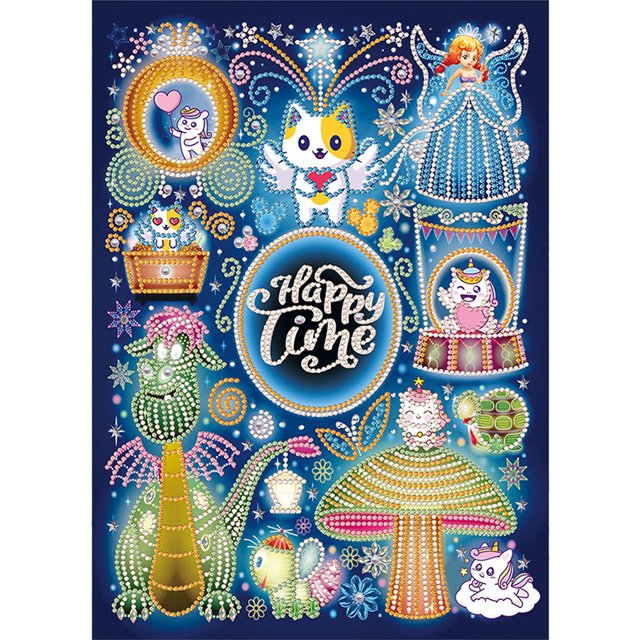 Cuadros Decorativos Pintura de diamante luminoso 5D DIY Kit de figuras de animales en forma especial para la habitación del hogar JShteea Nuevos Originales