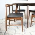 thumbnail image 6 of Allora 5-Piece Mid-Century Dining Set w/ 4 Pu Leather Dining Chairs in Black, 6 of 7