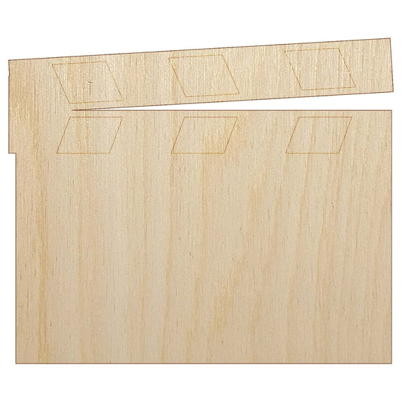 Clapperboard Movie Film Director Action Wood Shape Unfinished Piece Cutout Craft DIY Projects - 4.70 Inch Size - 1/8 Inch Thick