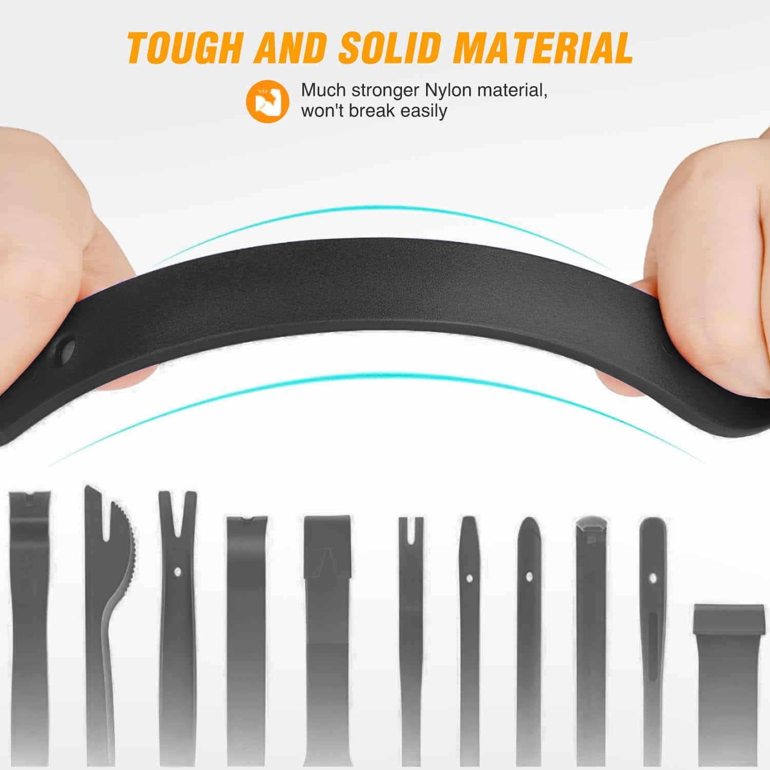 chasenew 5 PCS Nylon Auto Trim Removal Tool Kit No-Scratch Removal Tool Kit for Car Clip Panel & Audio Dashboard Dismantle Black