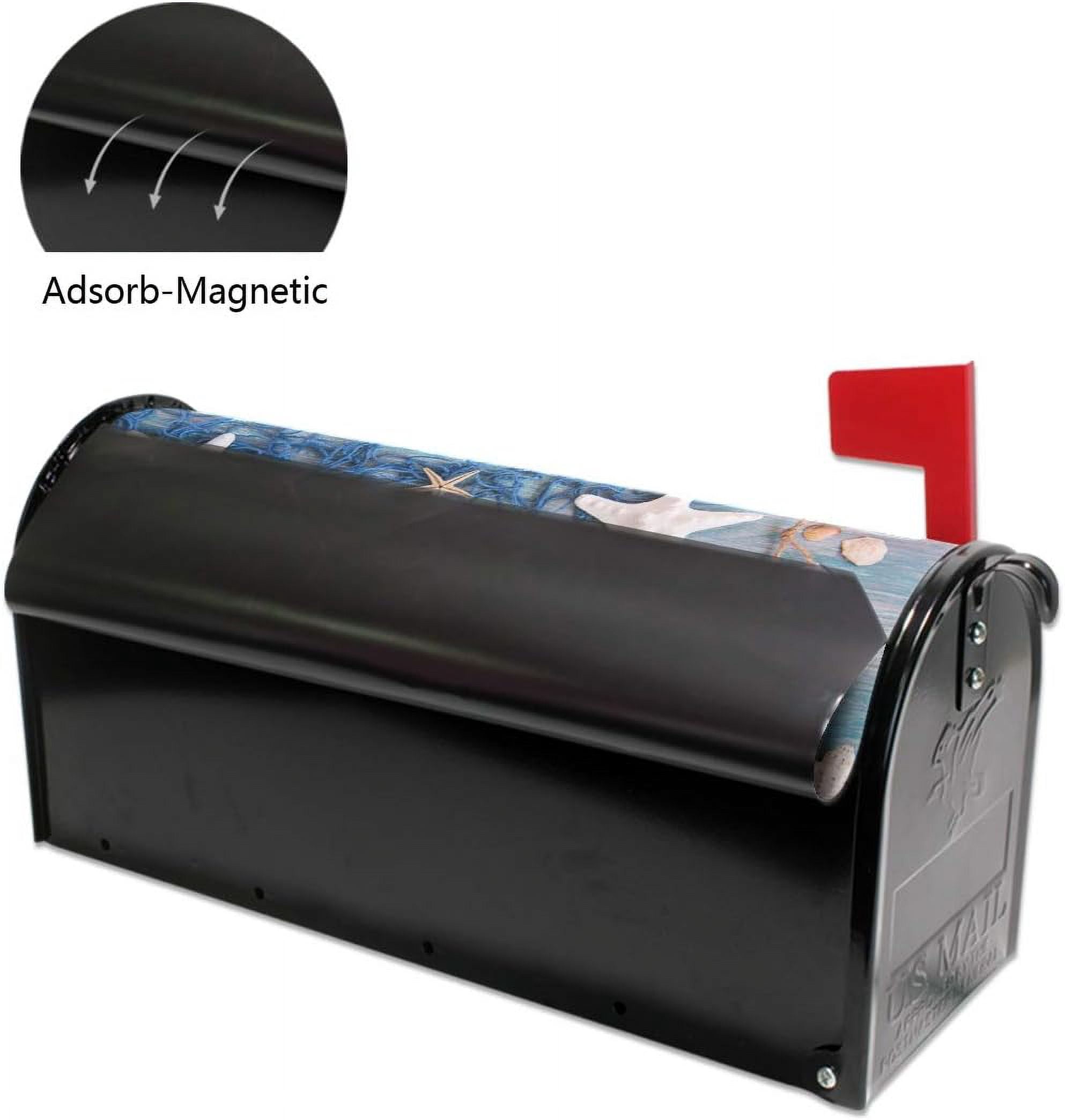 Lingtoolator al Summer Beach Magnetic Mailbox Cover MailWraps Garden Yard Home Decor for Outside Standard Size-18"x 20.8"