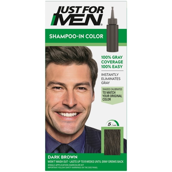 Just For Men Shampoo-In Hair Color, Dark Brown, 1 Ea
