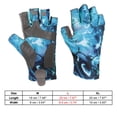 thumbnail image 3 of Uxcell Fishing Gloves Breathable Fingerless Fishing Sun Protection Gloves for Men and Women, Blue (L Size), 3 of 6