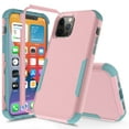 thumbnail image 2 of Apple iPhone 12 Pro Max Case , for iPhone Series Rugged Rubber Durable 3 in 1 Cover , Phone Case for Girl Men Women Cute (Pink+Teal), 2 of 7