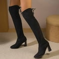thumbnail image 5 of Women's Knee High Boots,Over The Knee Boots Chunky Heel,Thigh High Boots with Side Zipper, Tall Boots Stylish and Comfy, 5 of 8