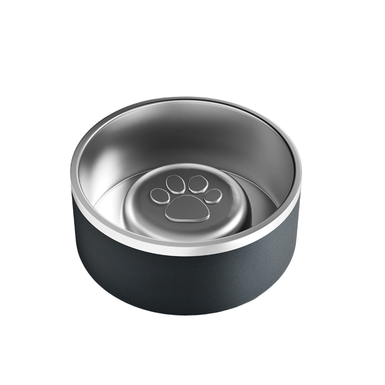 FEOLGEHLY Pets Bowl for Dogs and Cat, 304 Stainless Steel Cat/Dog Bowls Water and Food Feeder Dish for Small to Medium Pets, Non-Slip Silicone Base Pet Feeding Bowl, Pet Safe, Dishwasher Safe, Black