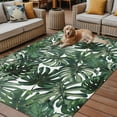 thumbnail image 2 of Fsddascl Green Palm Leaves Outdoor Rug for Patio/Deck/Porch, Non-Slip Large Area Rug 4 x 6 Ft, Summer Tropical Leaf Vintage Indoor Outdoor Rugs Washable Area Rugs, Reversible Camping Rug Carpet, 2 of 5