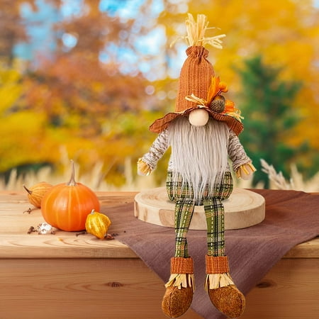 Zxsyw Thanksgiving Decor Maple Leaf Goblin Doll Holiday Dwarf Doll Ornament Fall Home Decoration for Festive Season Zxsyw Thanksgiving Decor Maple Leaf Goblin Doll Holiday Dwarf Doll Ornament Fall Home Decoration for Festive Season