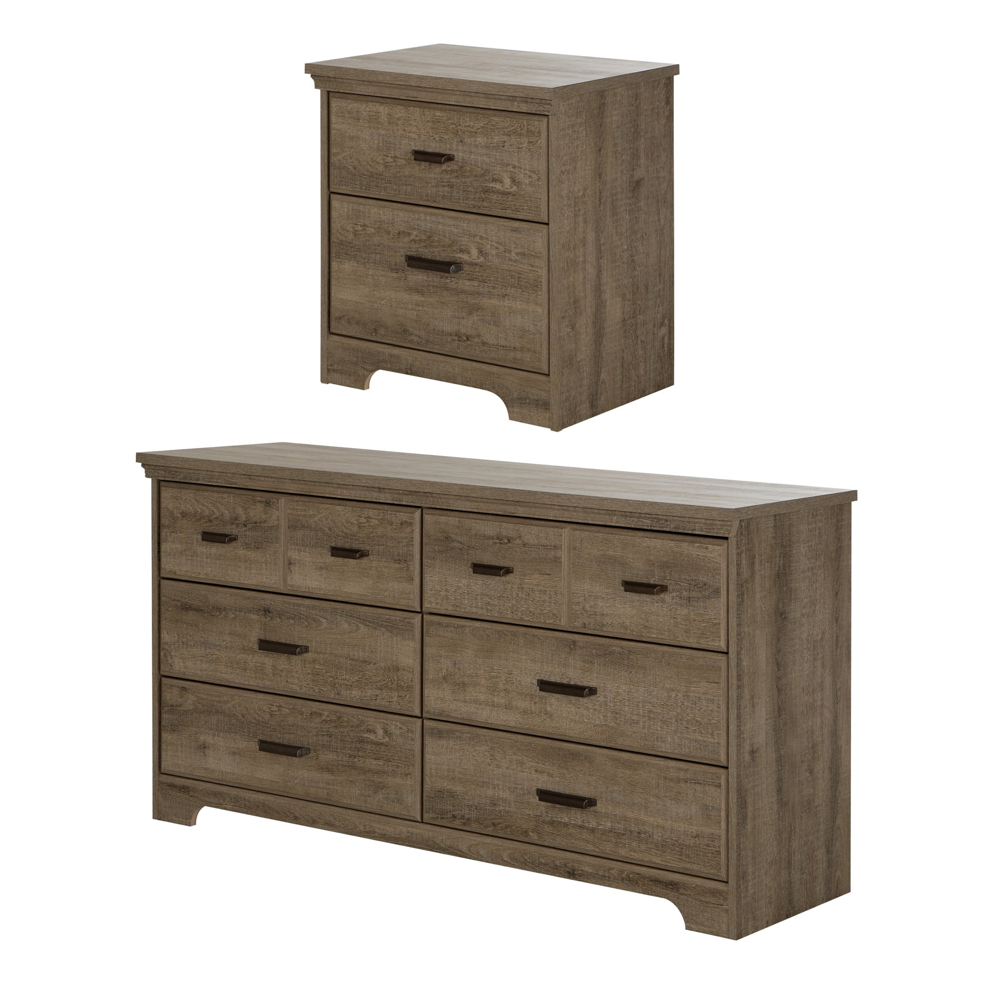 South S Versa 6 Drawer Dresser And, Dresser With Matching Nightstand