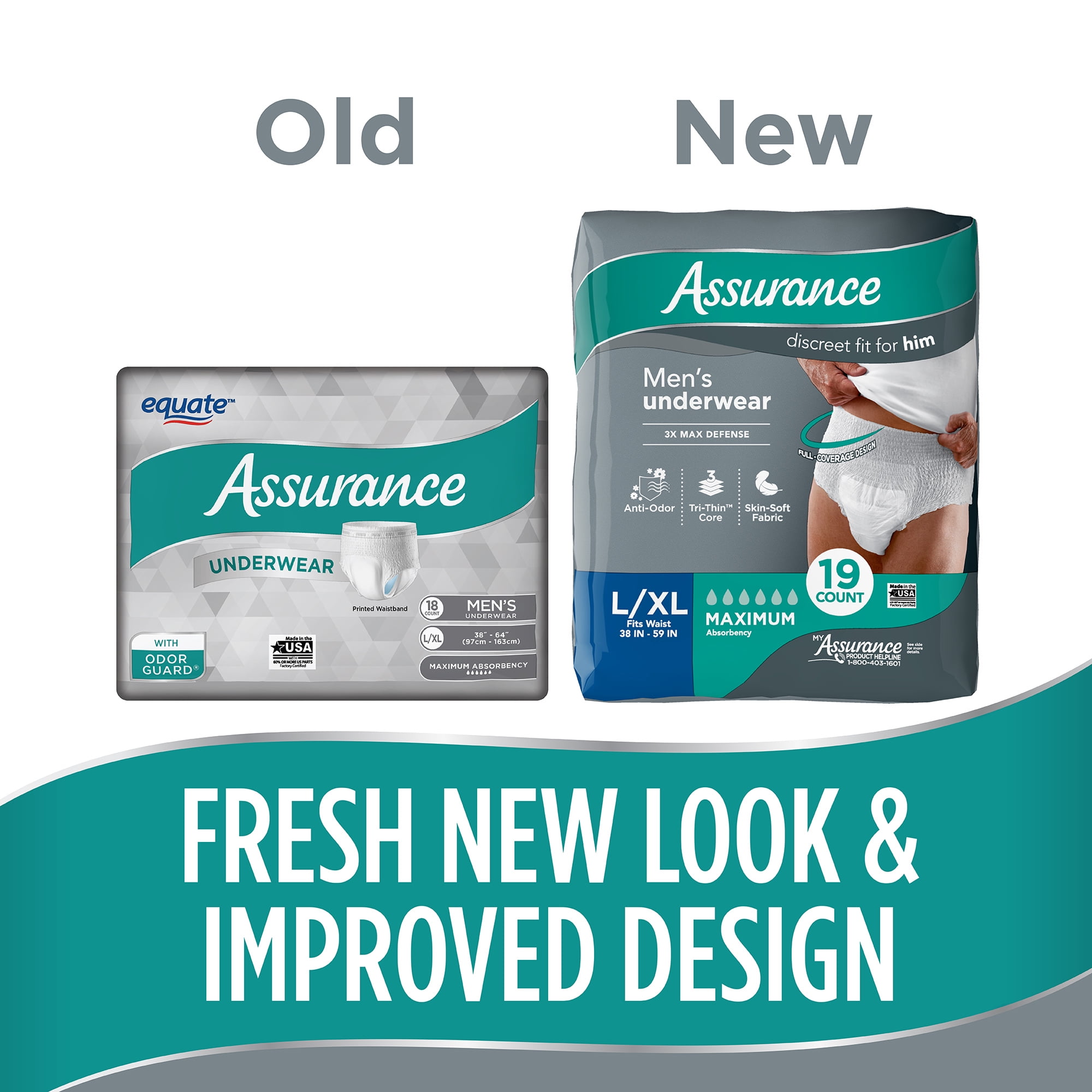 Find more Men's Assurance Adult Diapers L/xl 18 Ct for sale at up to 90% off