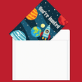 thumbnail image 5 of Space Birthday Party Invites For Boys and Girls - 20 Count of 4 x 6 Inch Double Sided Fill-In Invitations With Wet To Seal Envelopes, 5 of 7