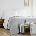 thumbnail image 4 of Southshore Fine Living, Inc. Reversible Sherpa Fleece Throw Blanket for Couch, 98 X 98, Grey, 4 of 6