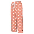 thumbnail image 4 of Hilenly Cotton Capri Pants for Women Loose Fit Casual Straight Leg Drawstring Elastic Waist Cropped Pant Summer Polka Dot Pants, 4 of 6