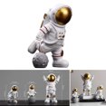 thumbnail image 4 of Resina Astronauta Astronauta Estatua Adorno Oficina En Casa Escritorio Estatuilla Decoraciones Oro 9,5x9,5x15,5 Cm Sunnimix Figuras de astronauta de resina, 4 of 8