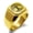 Gold, variant on Stainless Steel Celtic Knot Tree of Life Engraved Square Flat Top Biker Style Polished Signet Ring