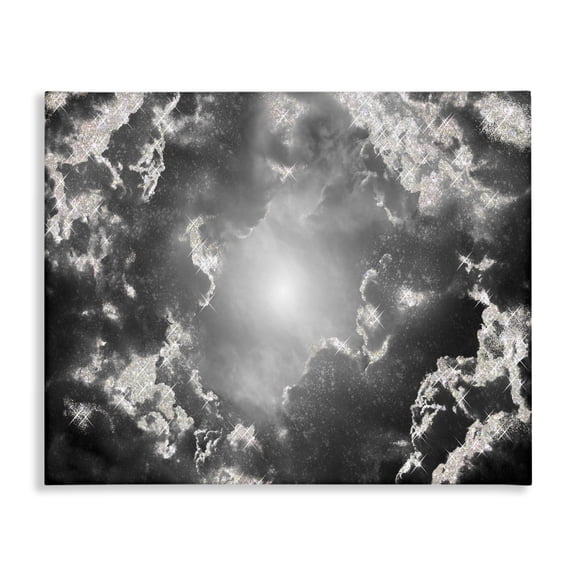 Stupell Industries Contemporary Sunrays Through Cloudy Sky Canvas Art, 48 x 36, by Ziwei Li